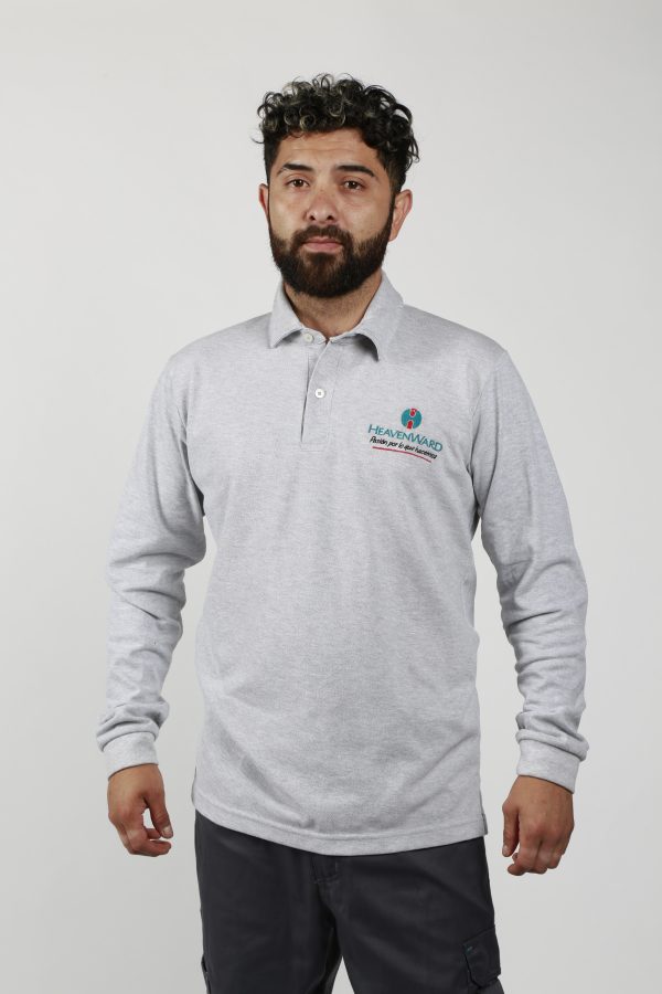 Polera Pique Manga Larga Hombre